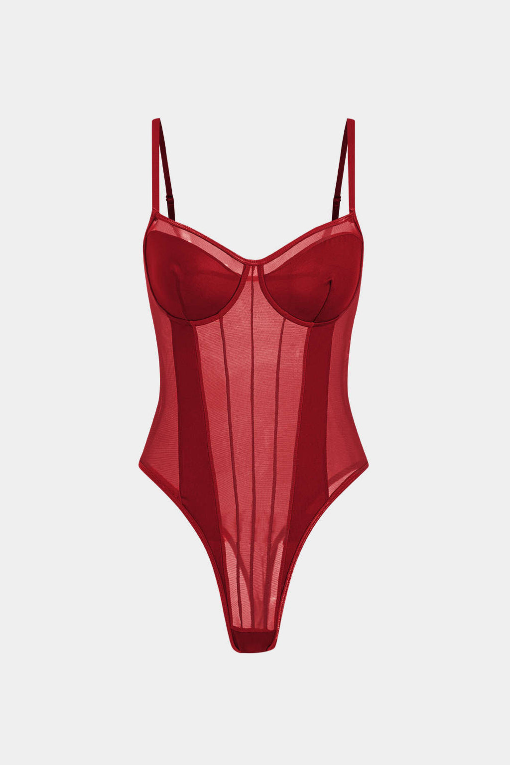Corsé Bodysuit de Malla Sin Espalda con Escote Barco