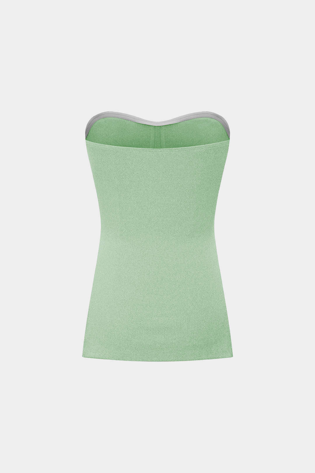 Conjunto Dos Piezas Top Sin Tirantes Y Shorts De Punto