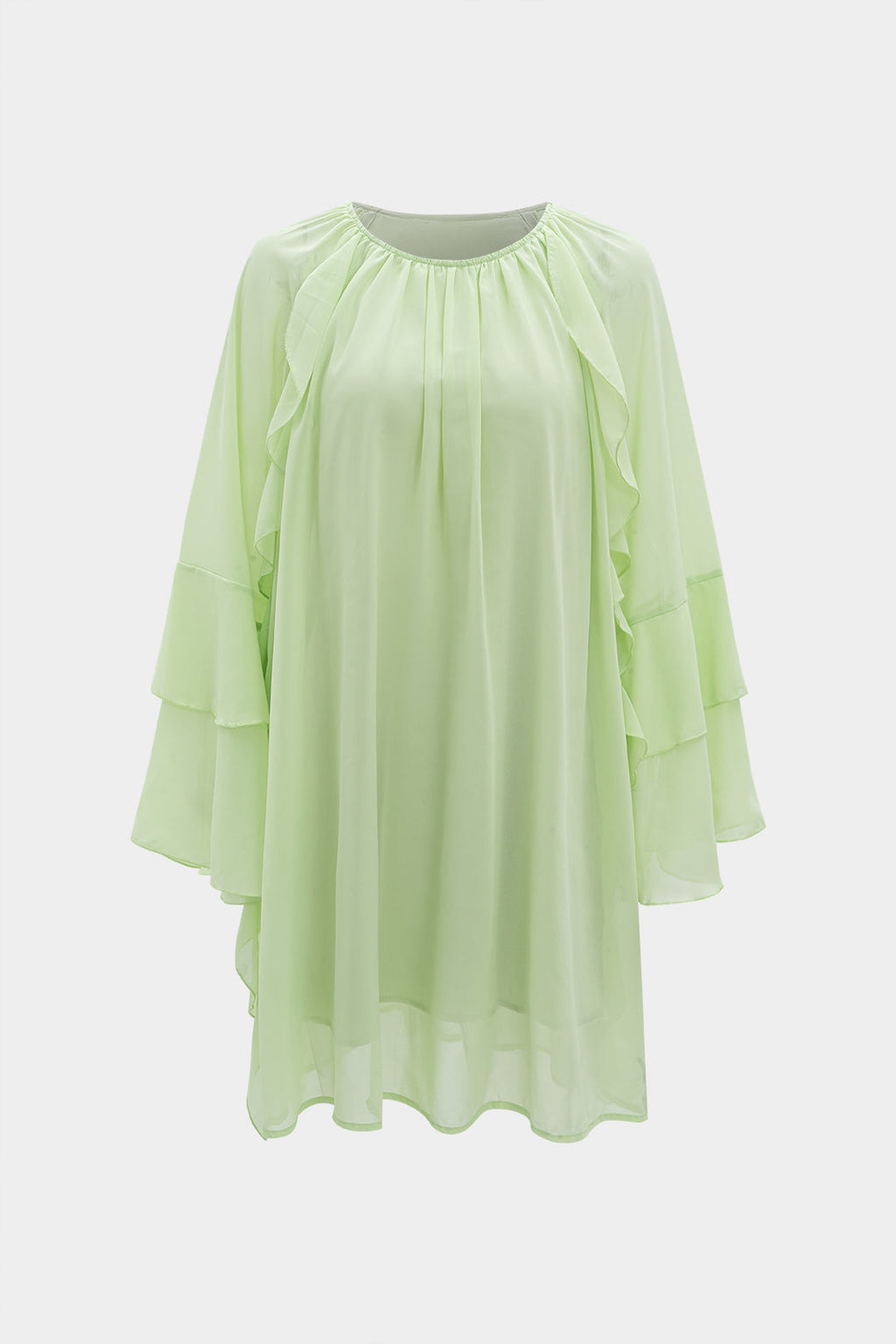 חולצה ארוכת שרוולים עם קפלים ושכבות 