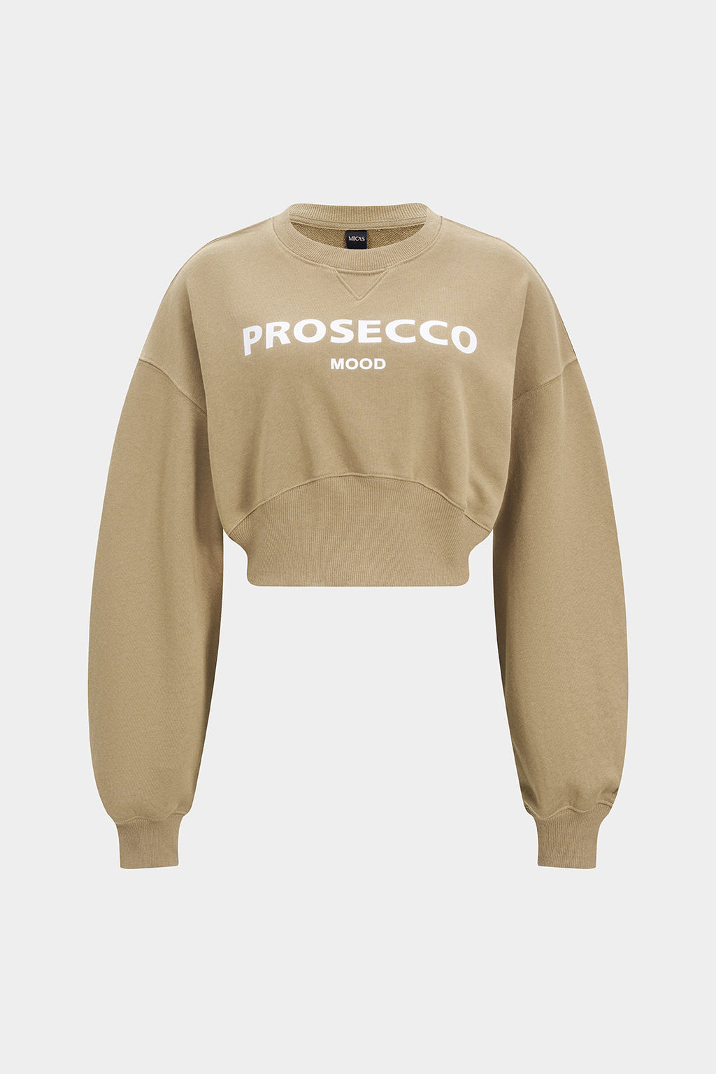 סווטשירט עם צווארון עגול ושרוולים ארוכים עם הדפס אותיות 