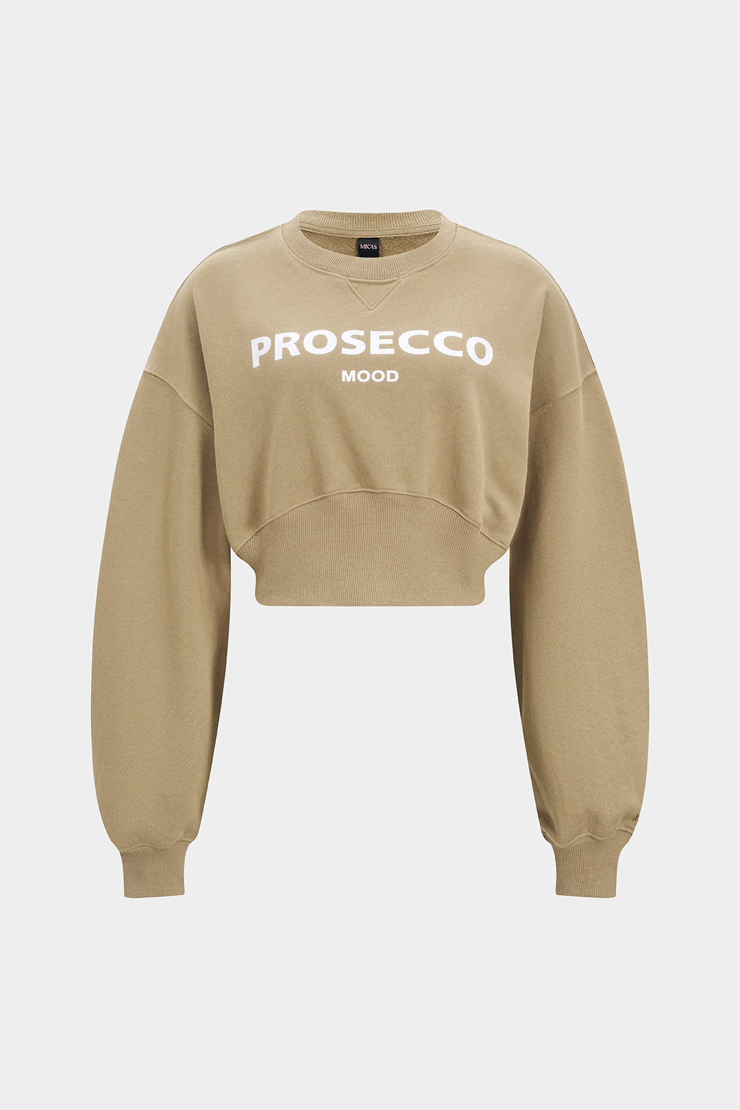 סווטשירט עם צווארון עגול ושרוולים ארוכים עם הדפס אותיות 