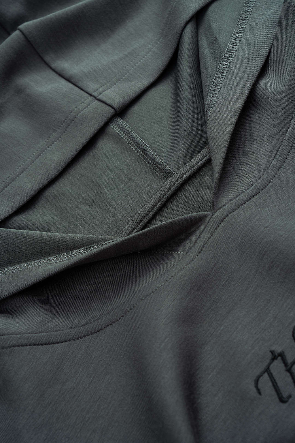 Letter Embroidery Long-Sleeve Hoodie