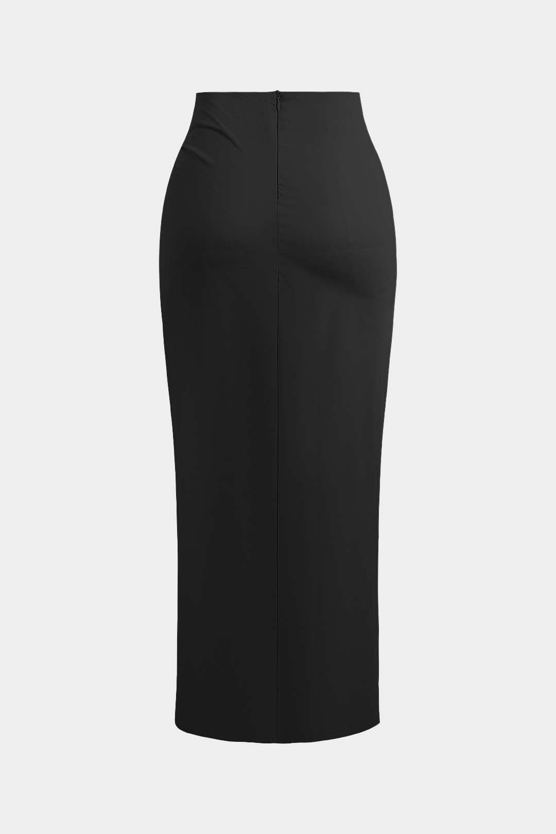 Falda Midi Asimétrica Nudo Twist Minimalista Elegante