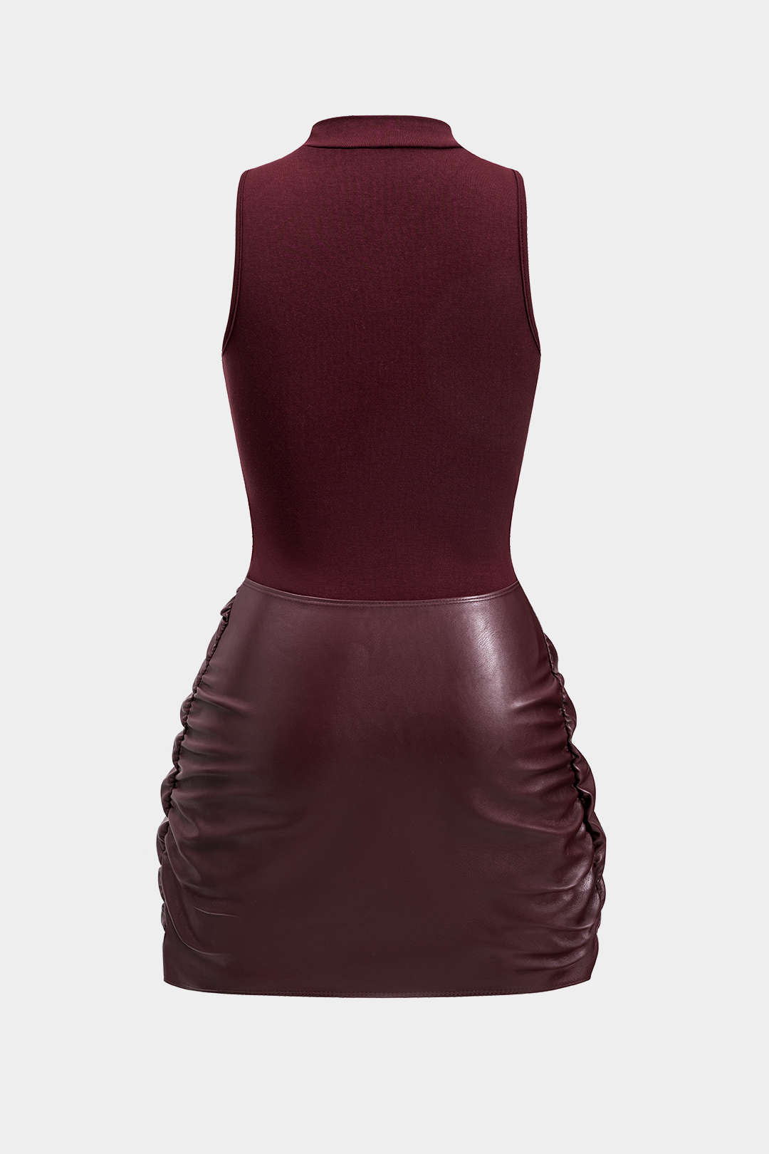 Vestido Corto Sin Mangas Con Lazo Delantero Mujer Elegante