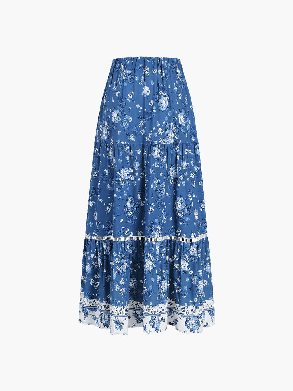 Falda Maxi Impresa Ligera Mujer Elegante Romántica