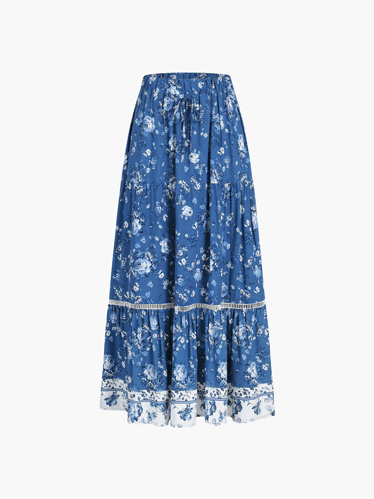 Falda Maxi Impresa Ligera Mujer Elegante Romántica
