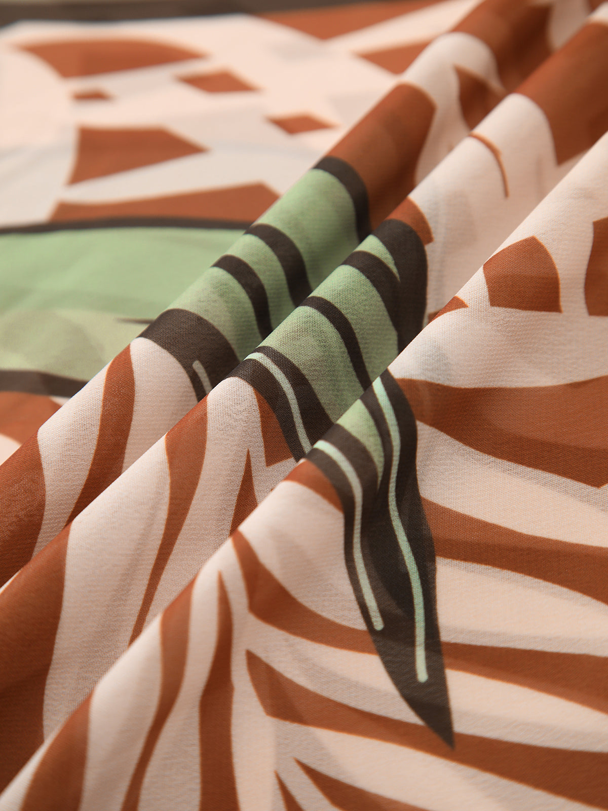 Kokos Grove Falda De Chifón Estampada Para Playa Elegante