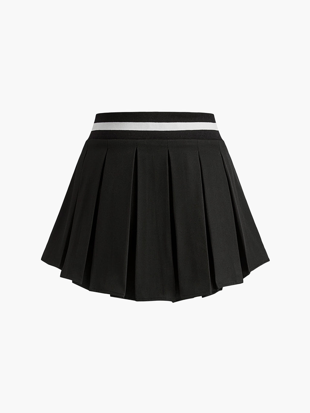 Falda Corta Plisada De Cintura Elástica Para Mujer