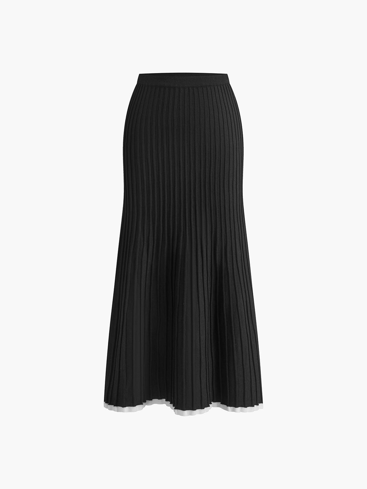 Conjunto Dos Piezas Tejido Blanco Y Negro Detalles Premium