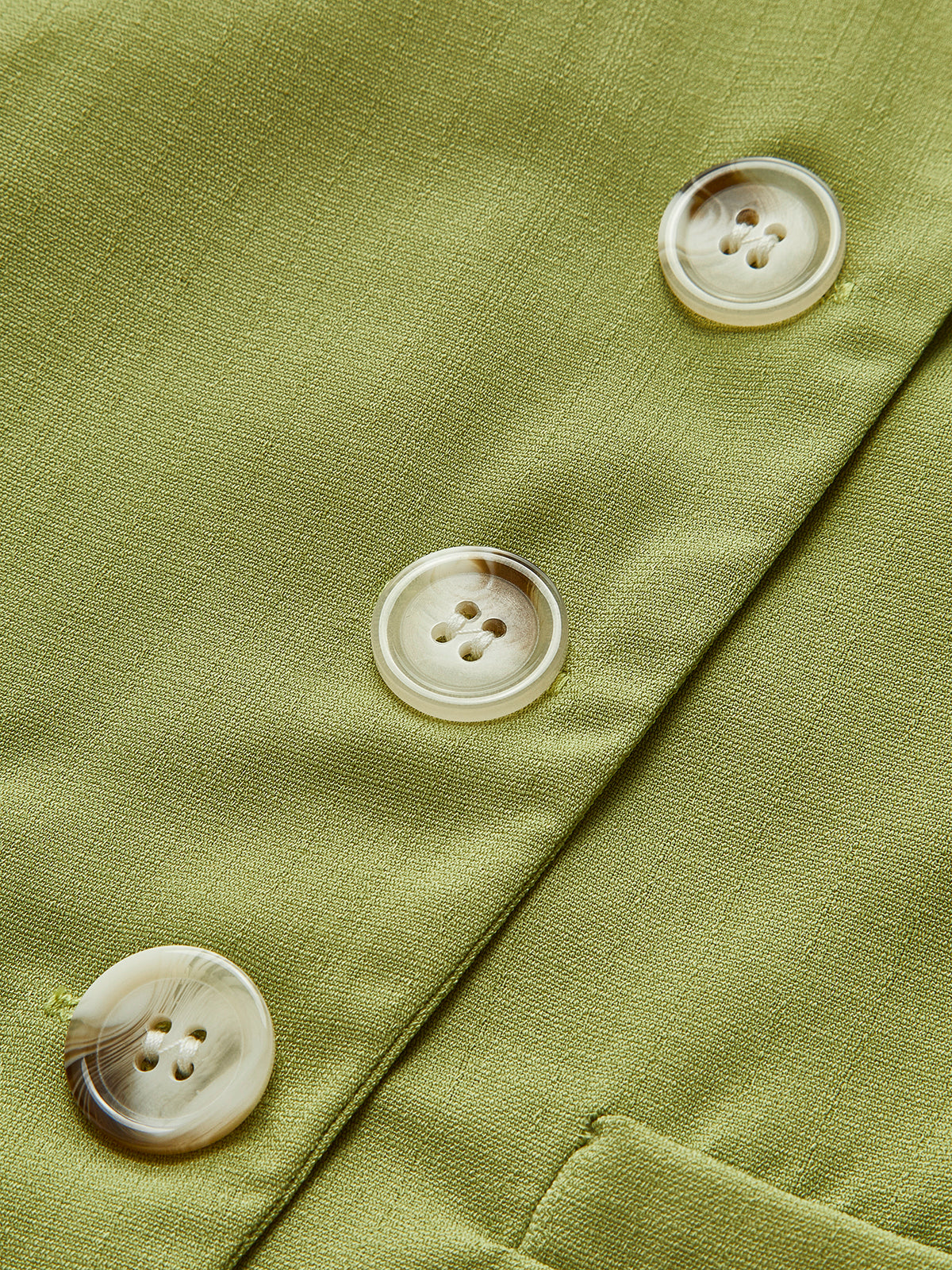 Conjunto De Shorts Plisados Asimétrico Verde Para Mujeres