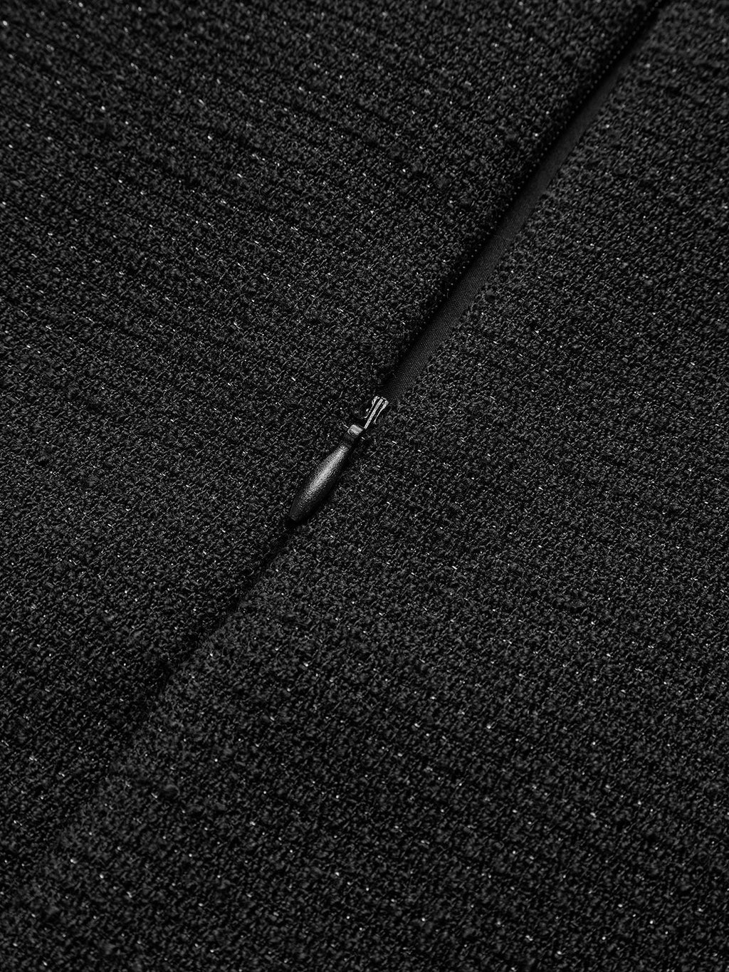 Vestido Corto De Tweed Bordado Con Detalles De Abalorios