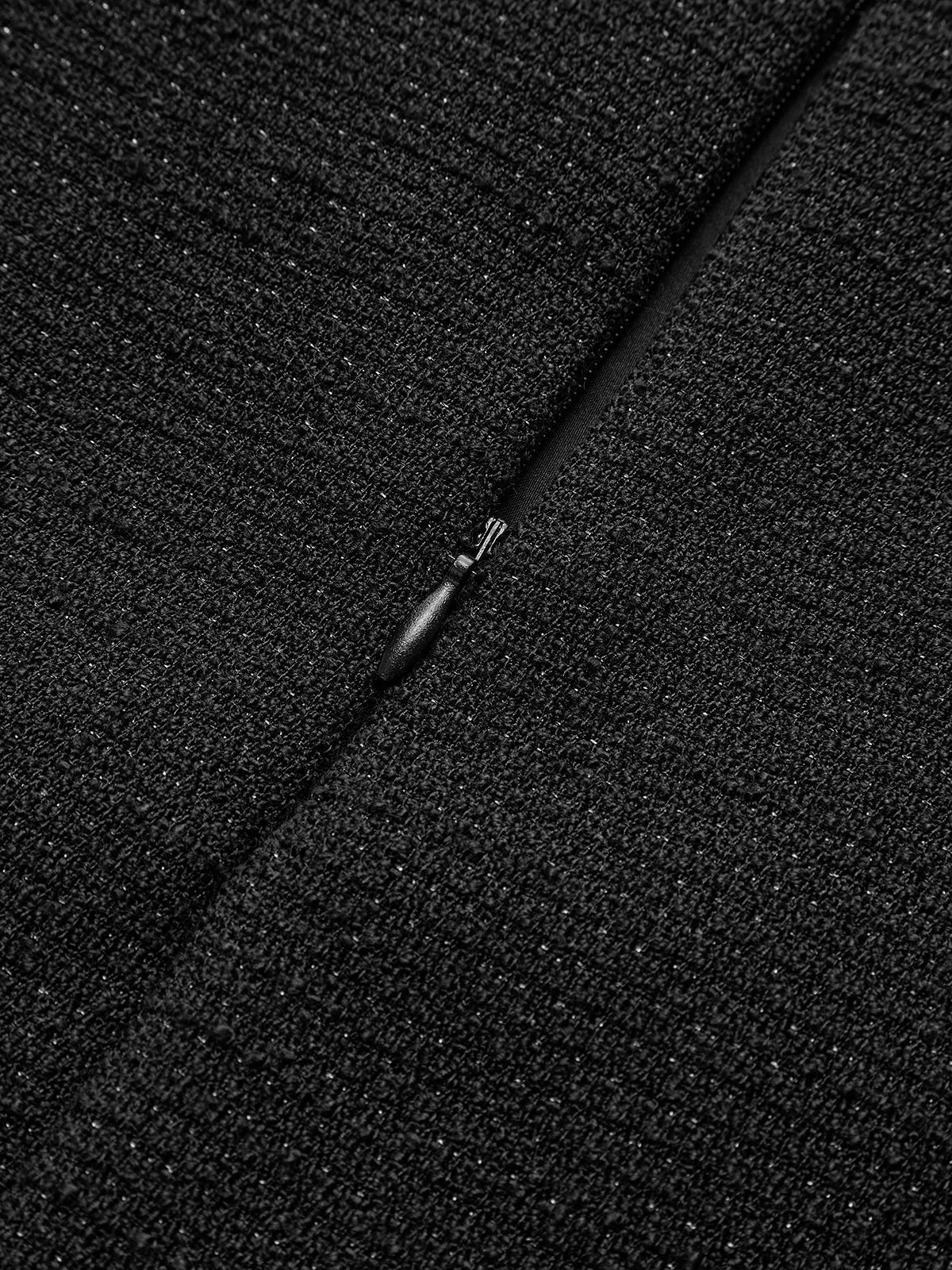 Vestido Corto De Tweed Bordado Con Detalles De Abalorios