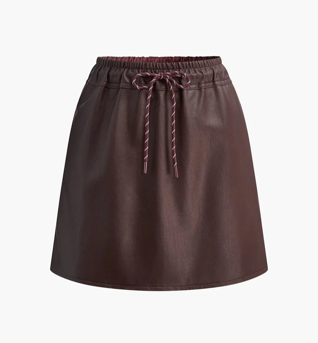 Falda Mini de Malla Silueta en A Look Cuero Elegante