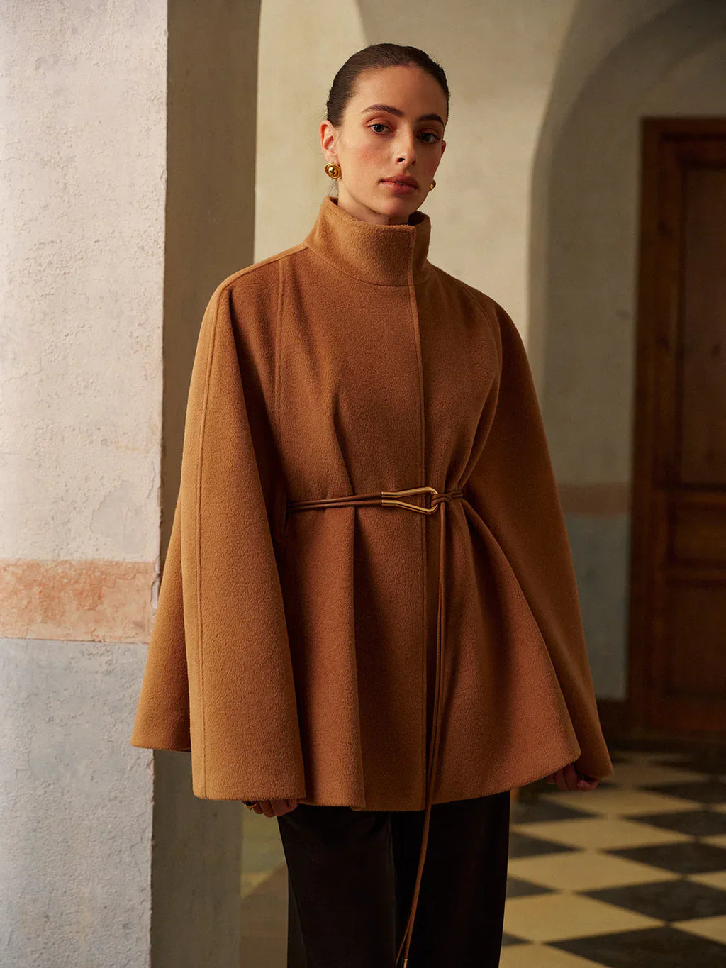 Clant Pelerin Elegante Capa de Invierno Suave Ligera Calor