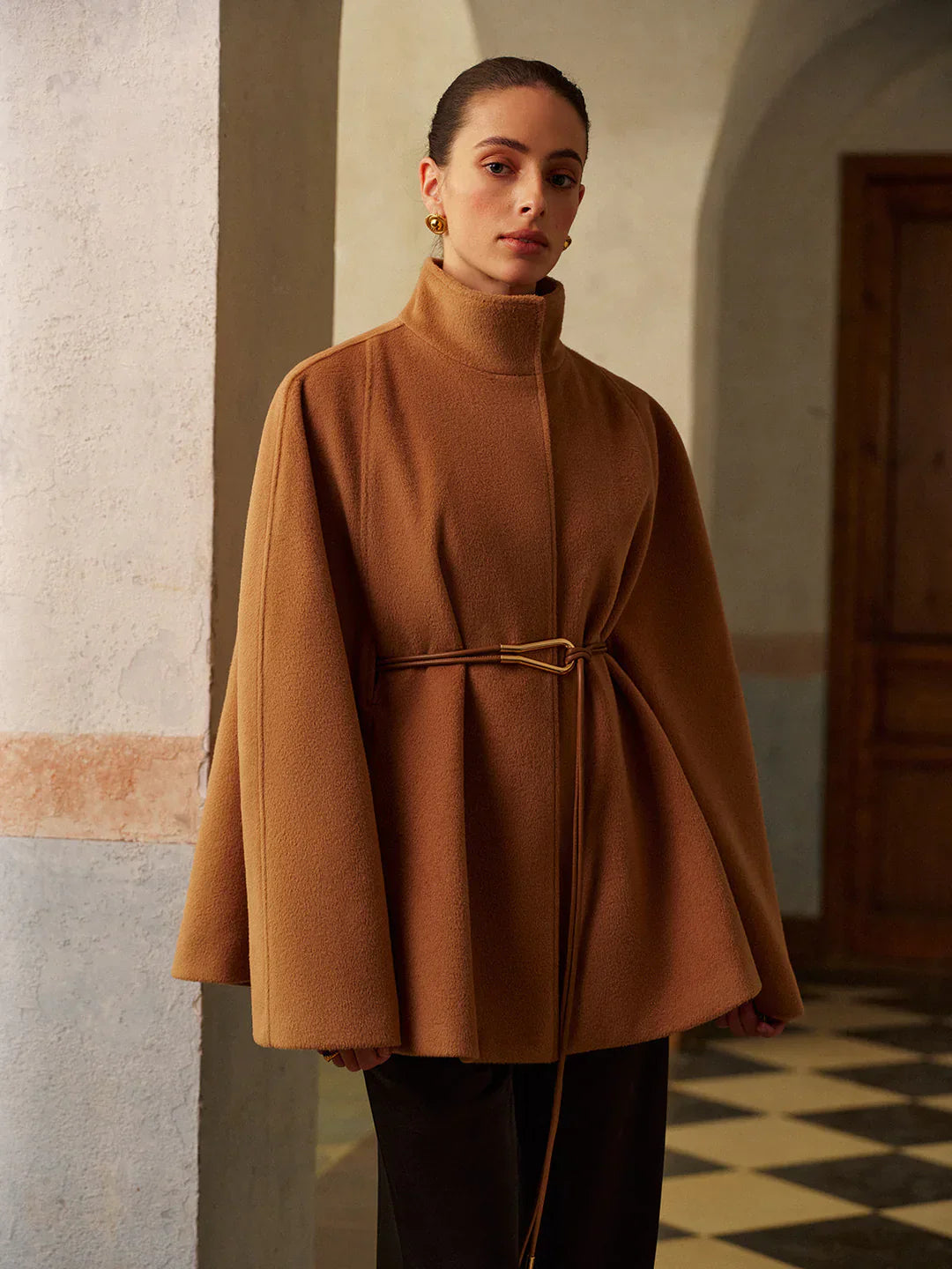 Clant Pelerin Elegante Capa de Invierno Suave Ligera Calor