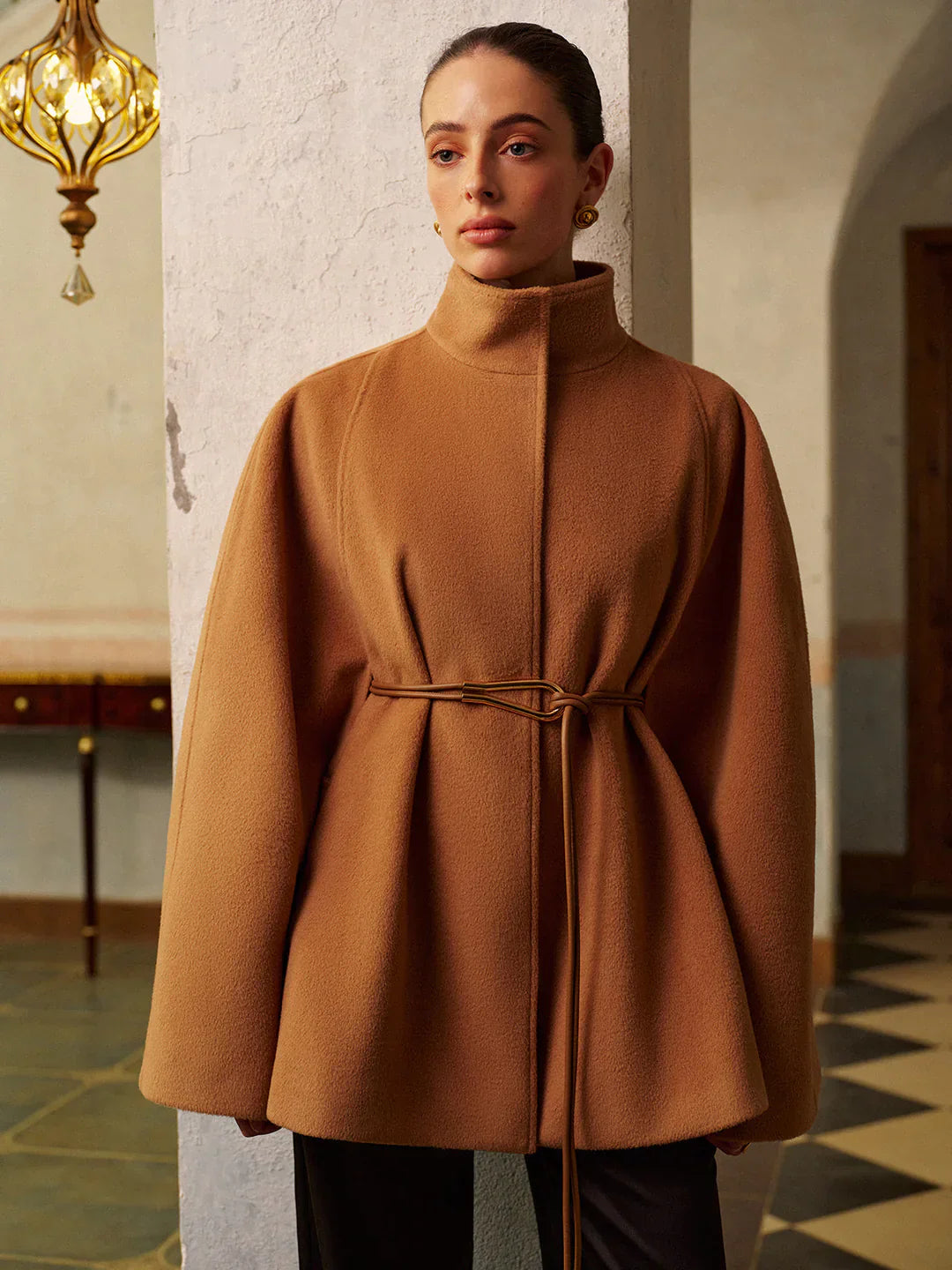Clant Pelerin Elegante Capa de Invierno Suave Ligera Calor
