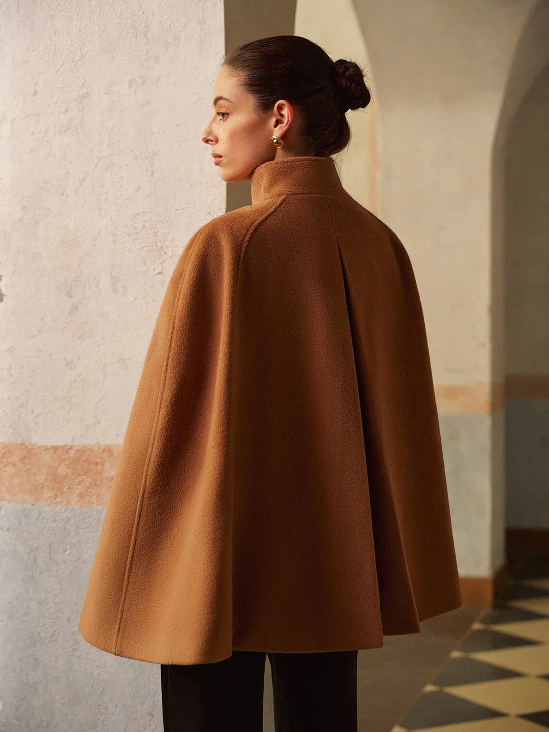 Clant Pelerin Elegante Capa de Invierno Suave Ligera Calor