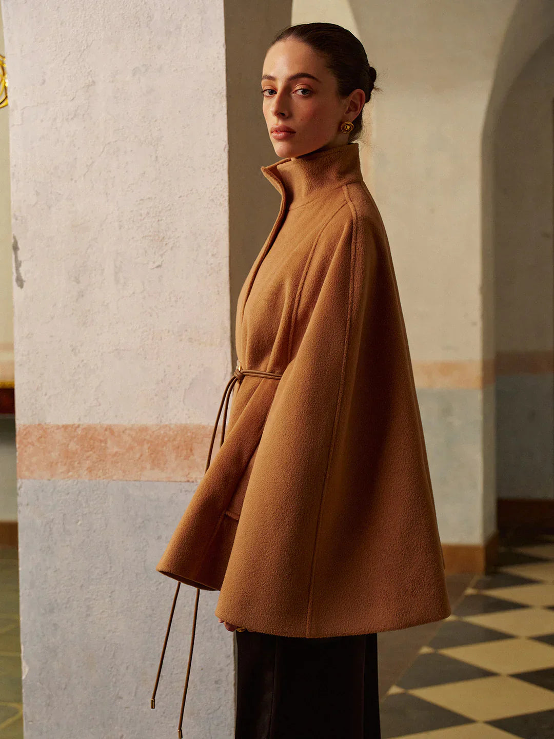 Clant Pelerin Elegante Capa de Invierno Suave Ligera Calor