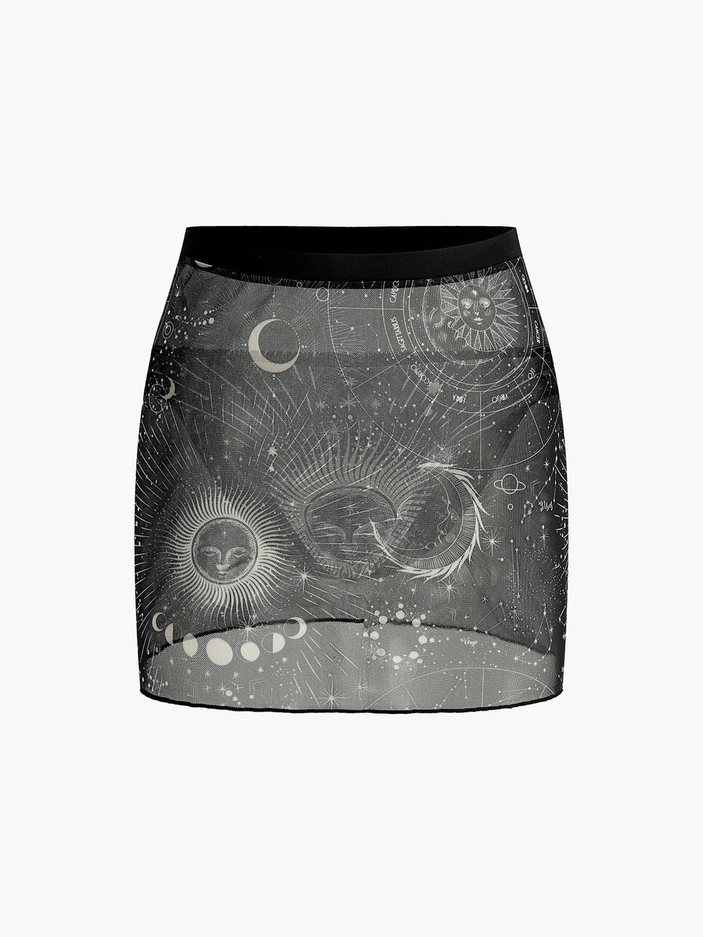 Falda Impresa Con Diseño Celestial Para Vacaciones