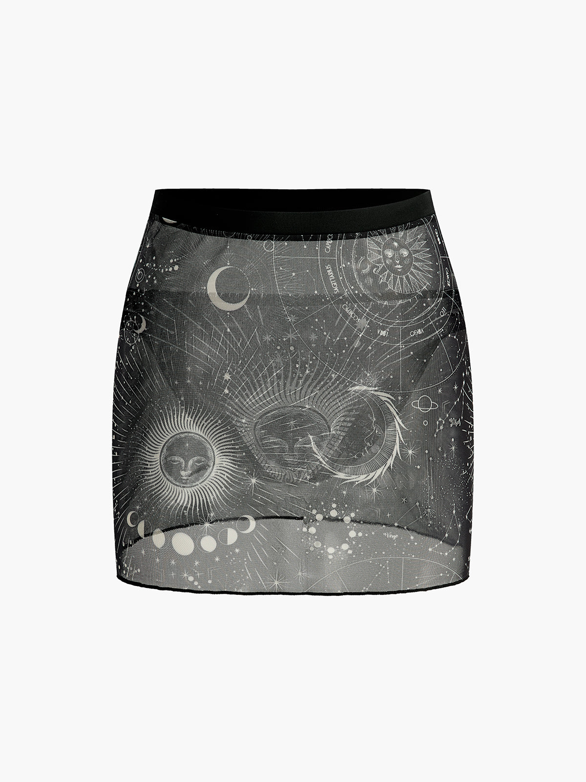 Falda Impresa Con Diseño Celestial Para Vacaciones