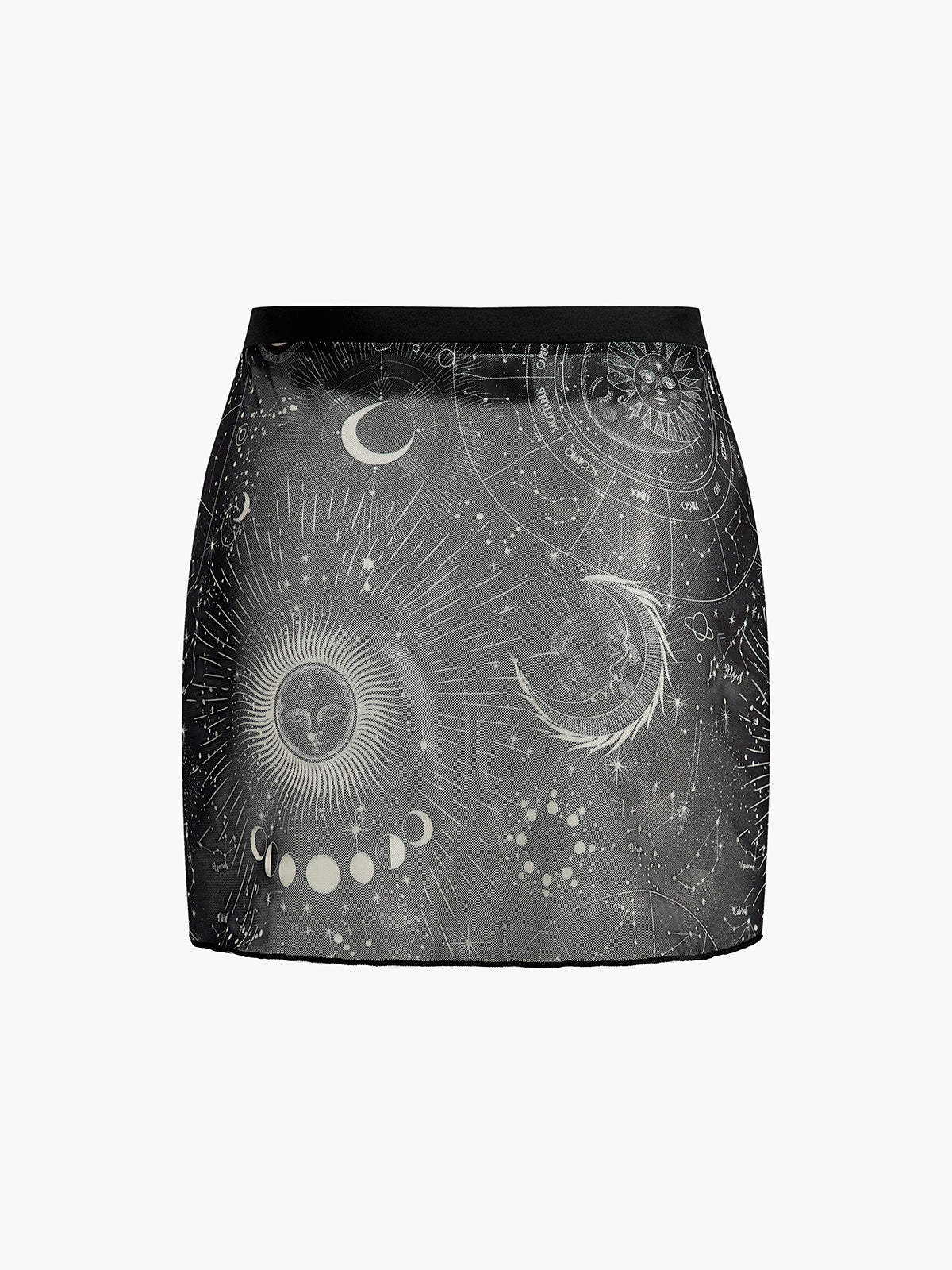 Falda Impresa Con Diseño Celestial Para Vacaciones