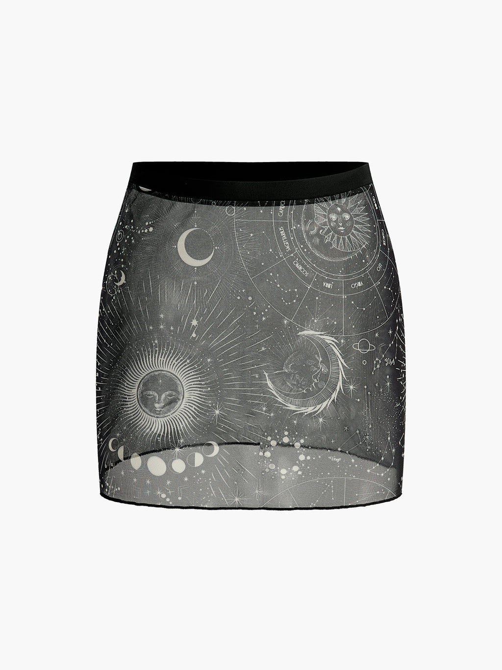 Falda Impresa Con Diseño Celestial Para Vacaciones