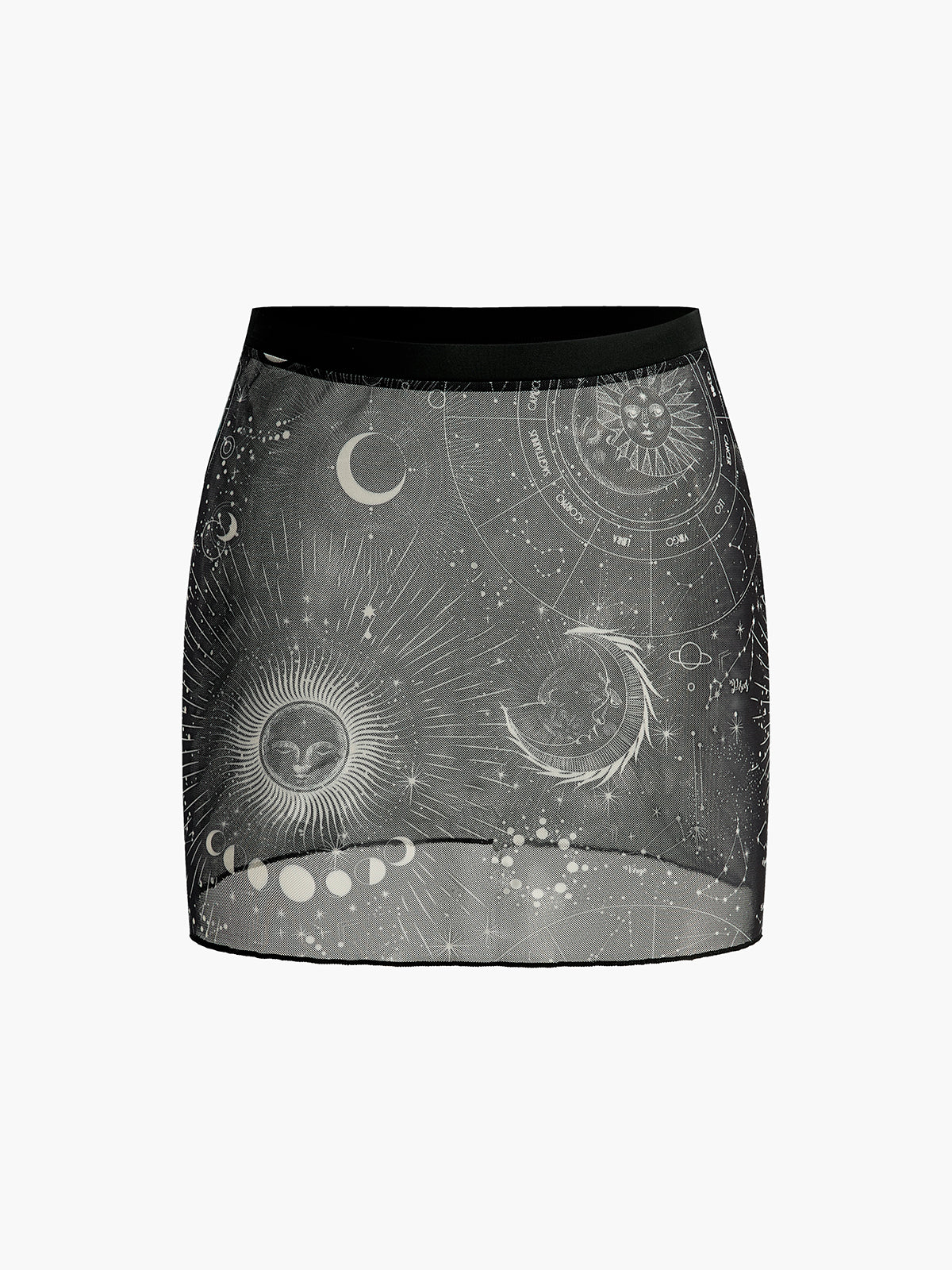 Falda Impresa Con Diseño Celestial Para Vacaciones