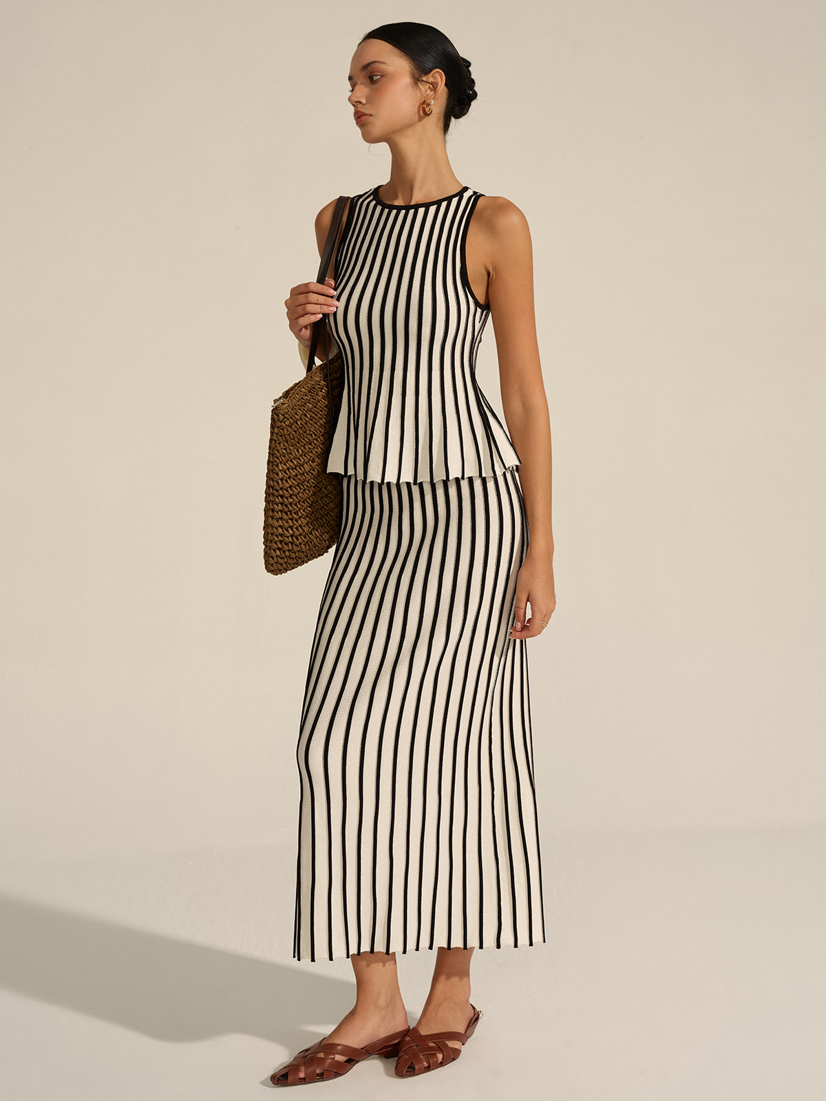 Conjunto Dos Tonos de Punto con Textura Suave y Elegante