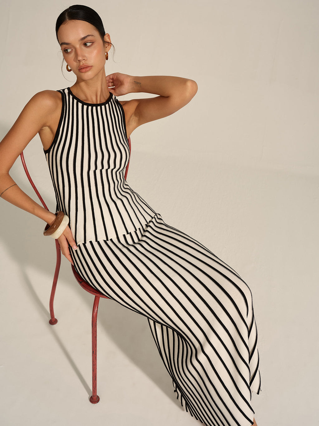 Conjunto Dos Tonos de Punto con Textura Suave y Elegante