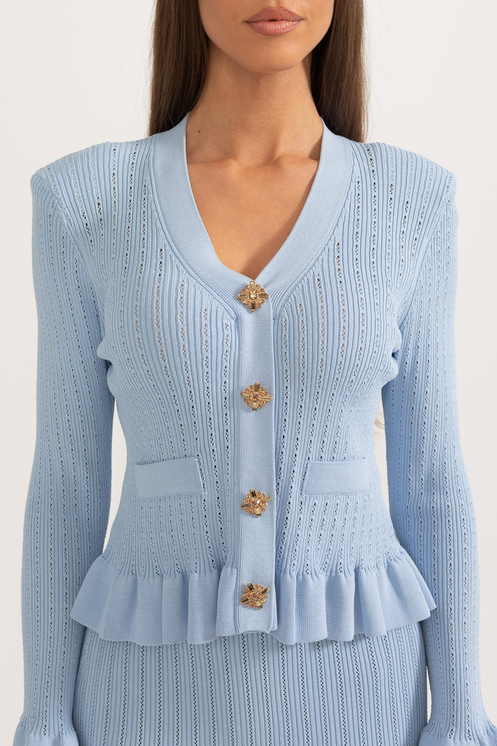Conjunto Coordinado Chaqueta Volantes Y Falda Punto Alinea