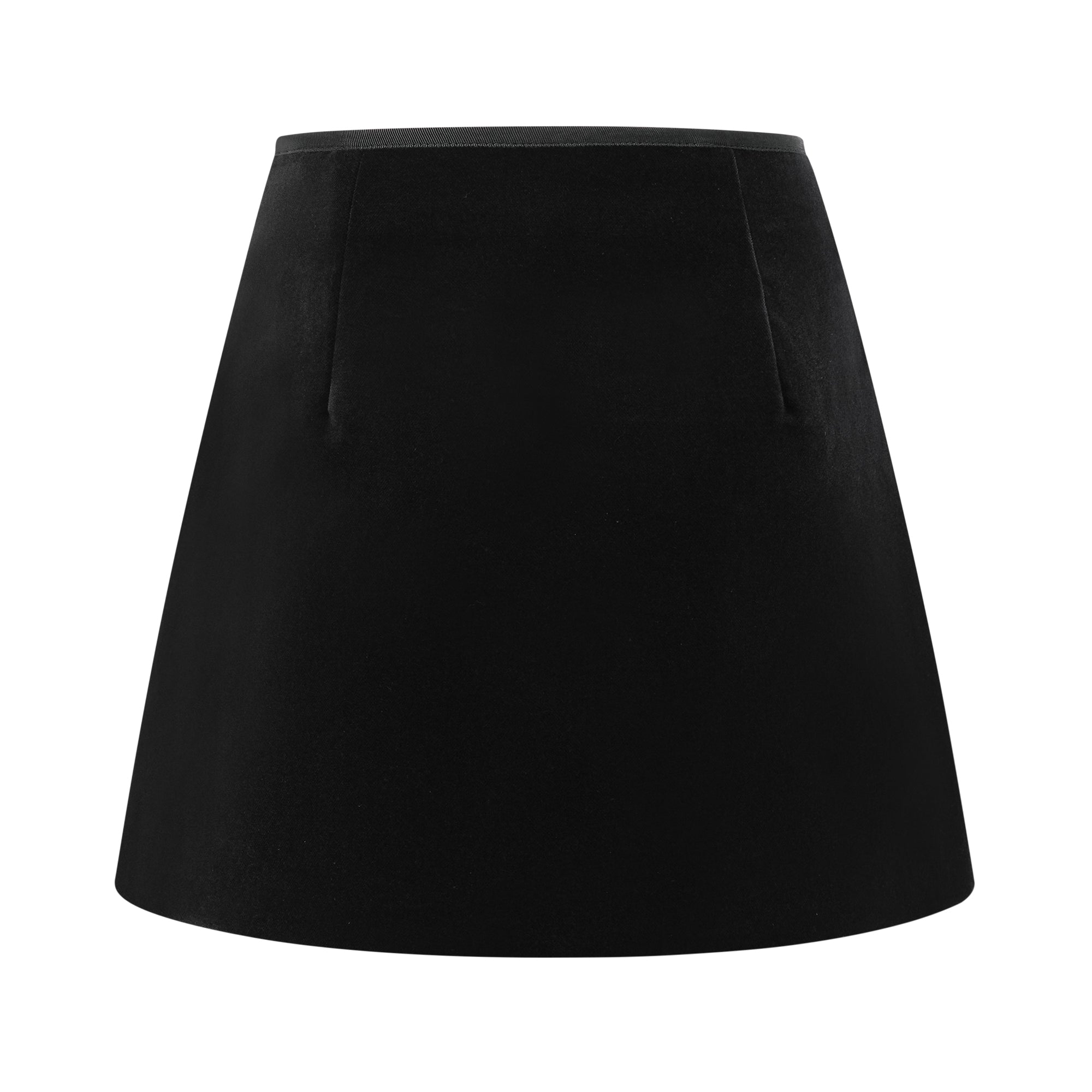 Falda Midi Satín Con Cristales Y Bolsillos Falsos Elegantes