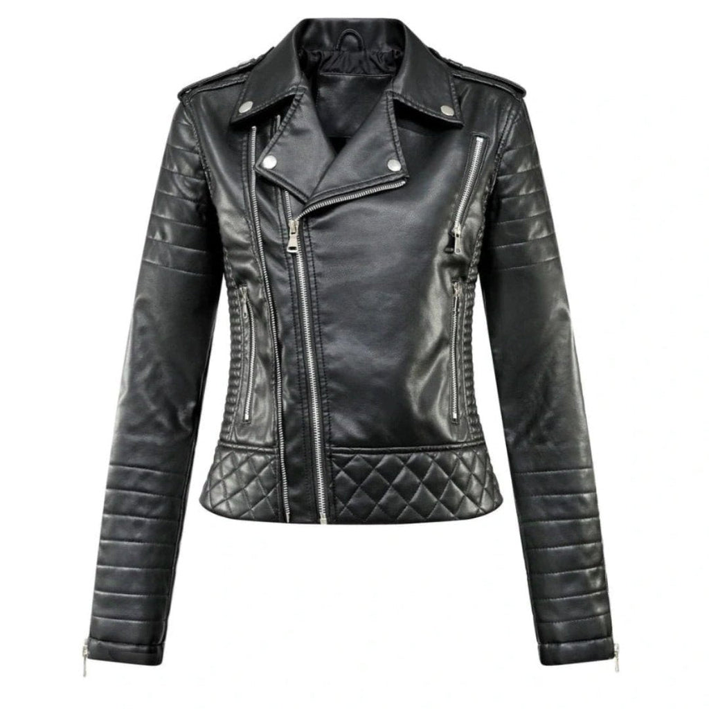 Elando Chaqueta de Cuero para Mujer Silueta Elegante