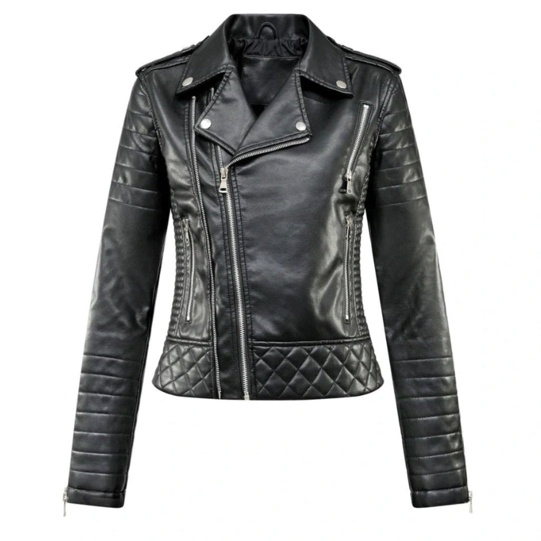 Elando Chaqueta de Cuero para Mujer Silueta Elegante