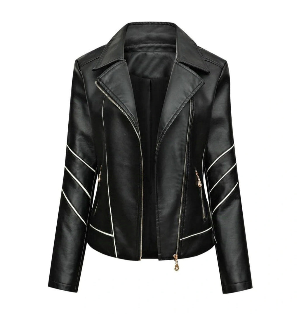 Chaqueta de Cuero Enerland Silueta Texturizada Elegante