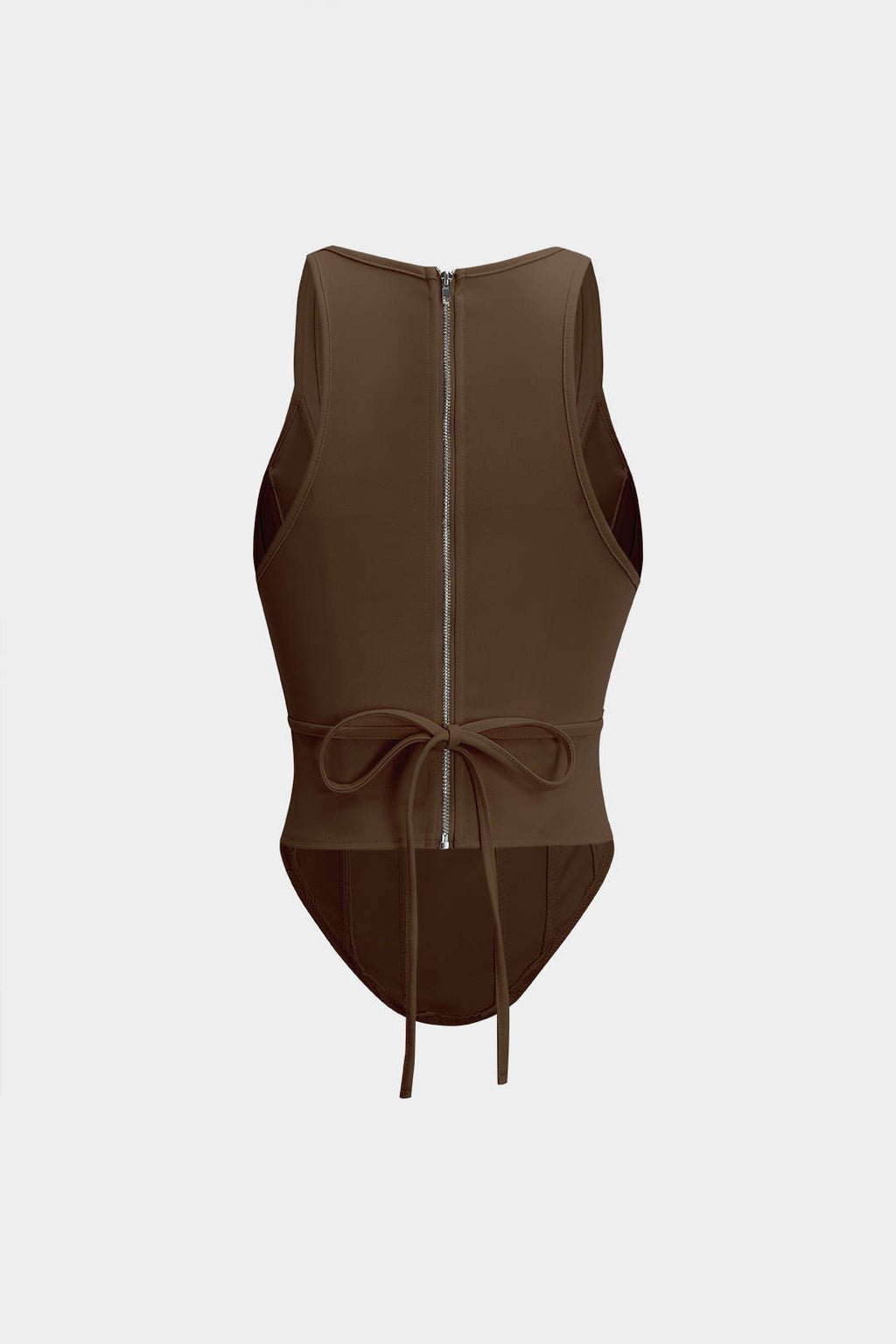 Corsé De Cordones Con Top Con Tirantes Silueta Definida
