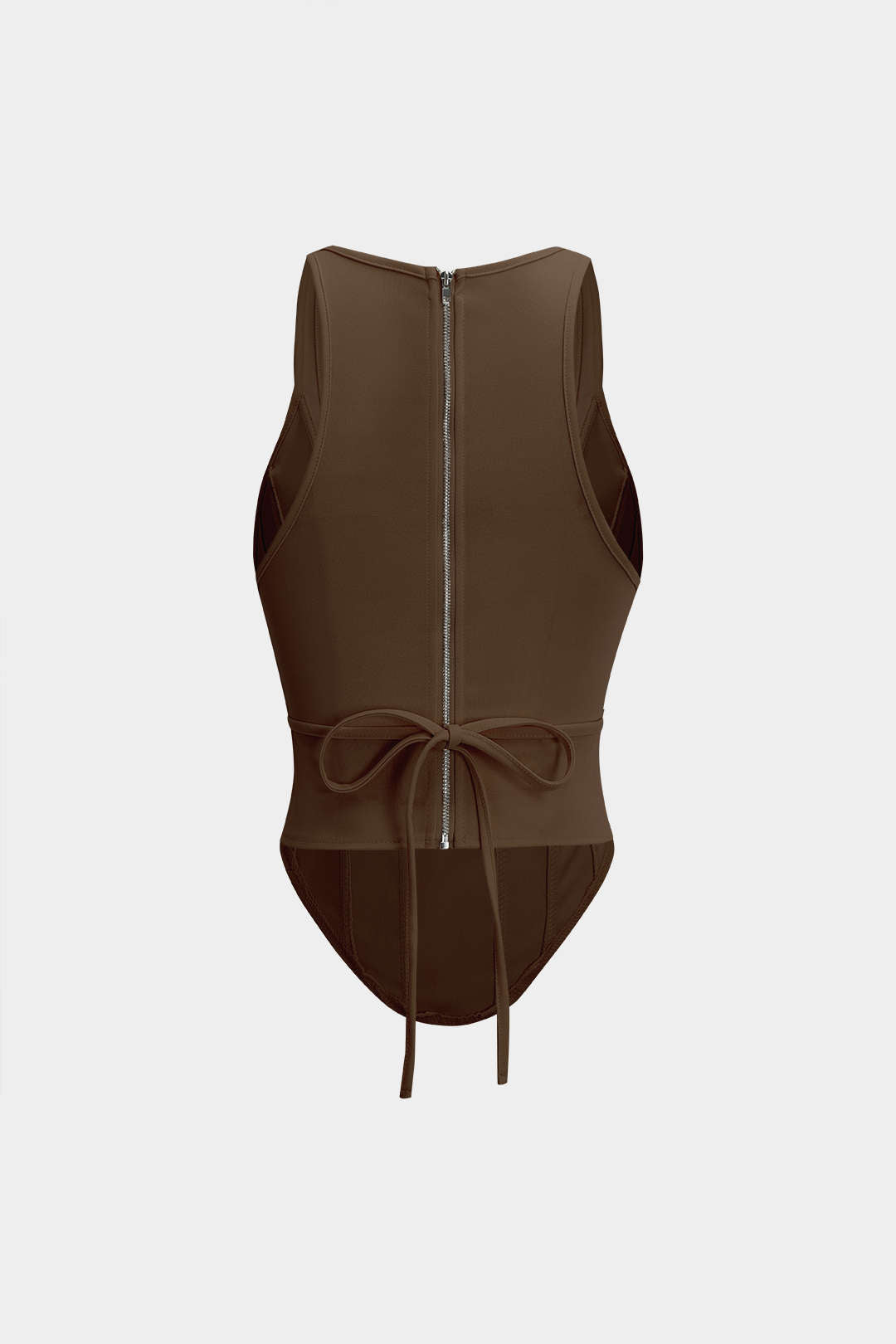 Corsé De Cordones Con Top Con Tirantes Silueta Definida