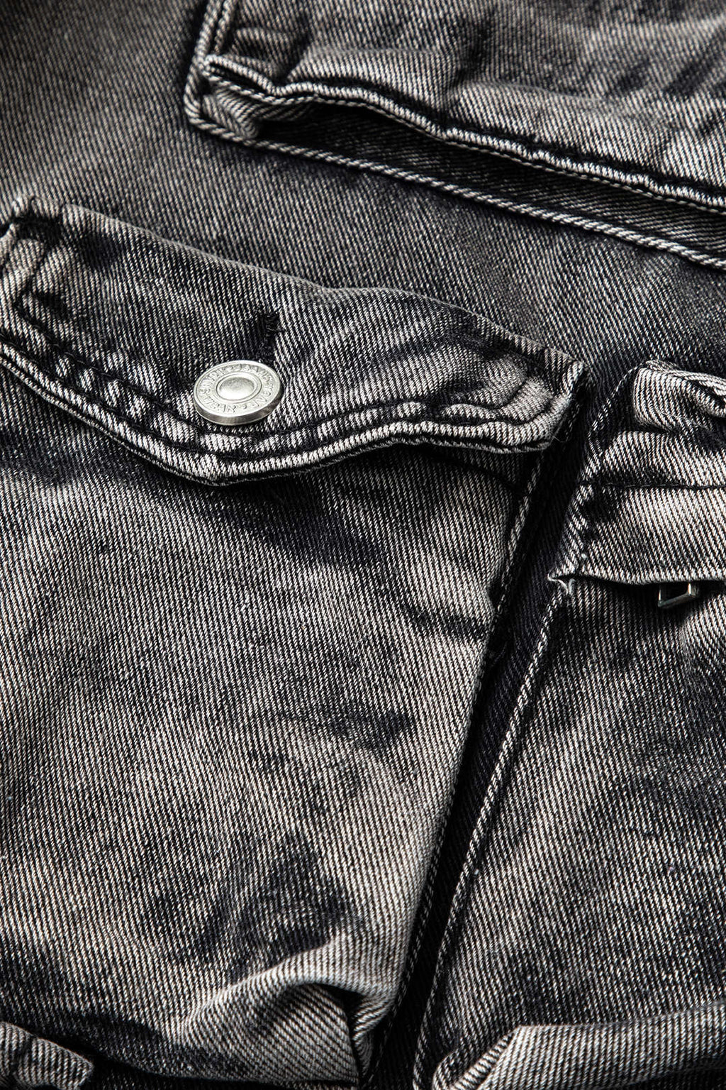 Jeans Cargo De Pierna Ancha Con Ombre Y Bolsillos Multiples