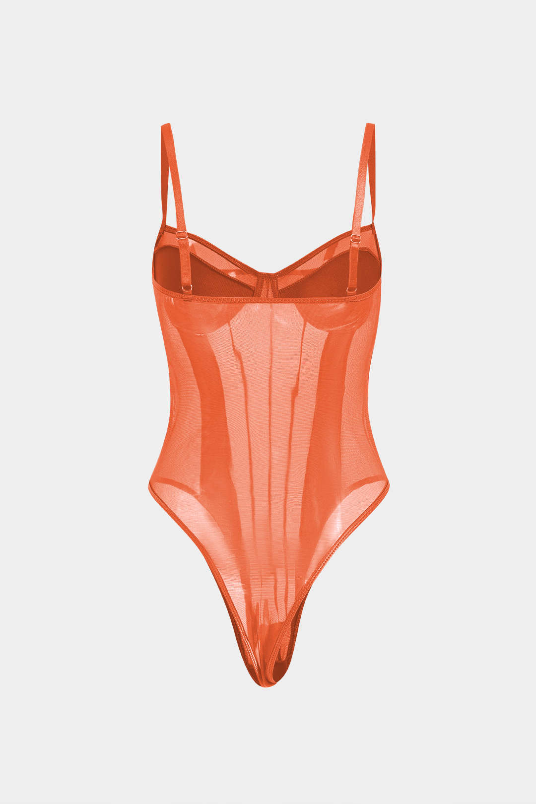 Corsé Bodysuit de Malla Sin Espalda con Escote Barco