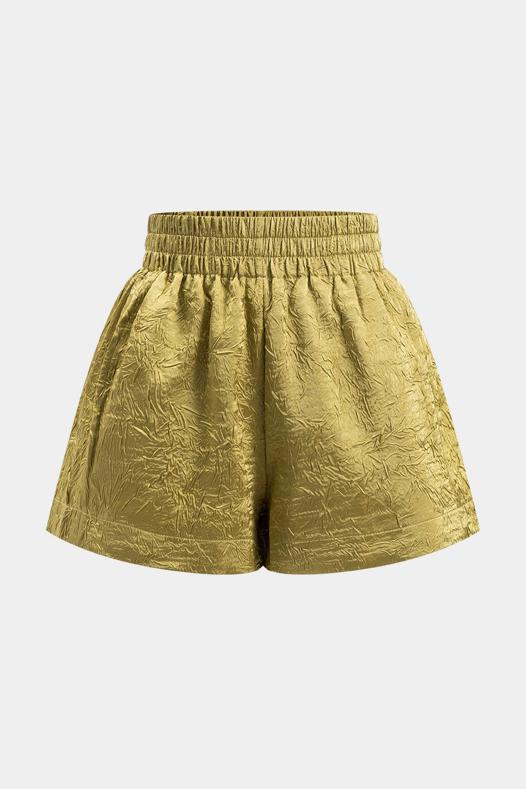 Shorts Plisados De Crepé Estampados Para Uso Diario