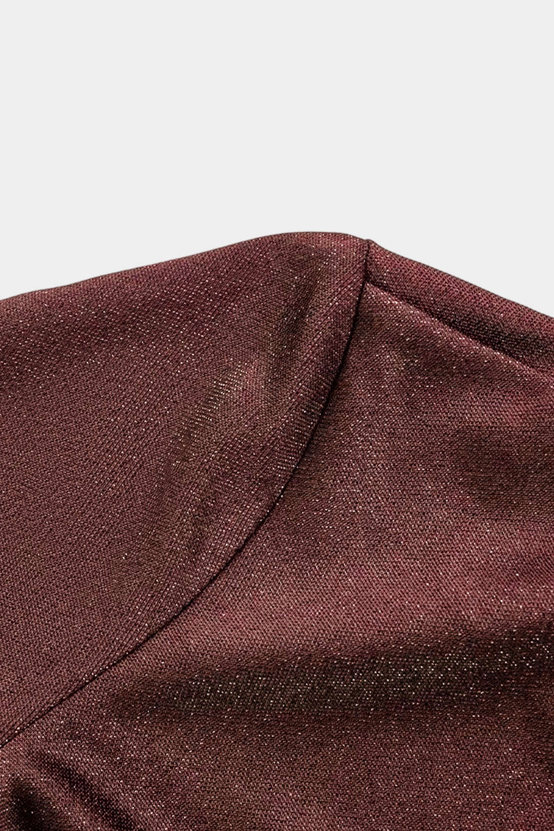 שמלת מידי א-סימטרית עם צווארון קפלים ושרוולים ארוכים 