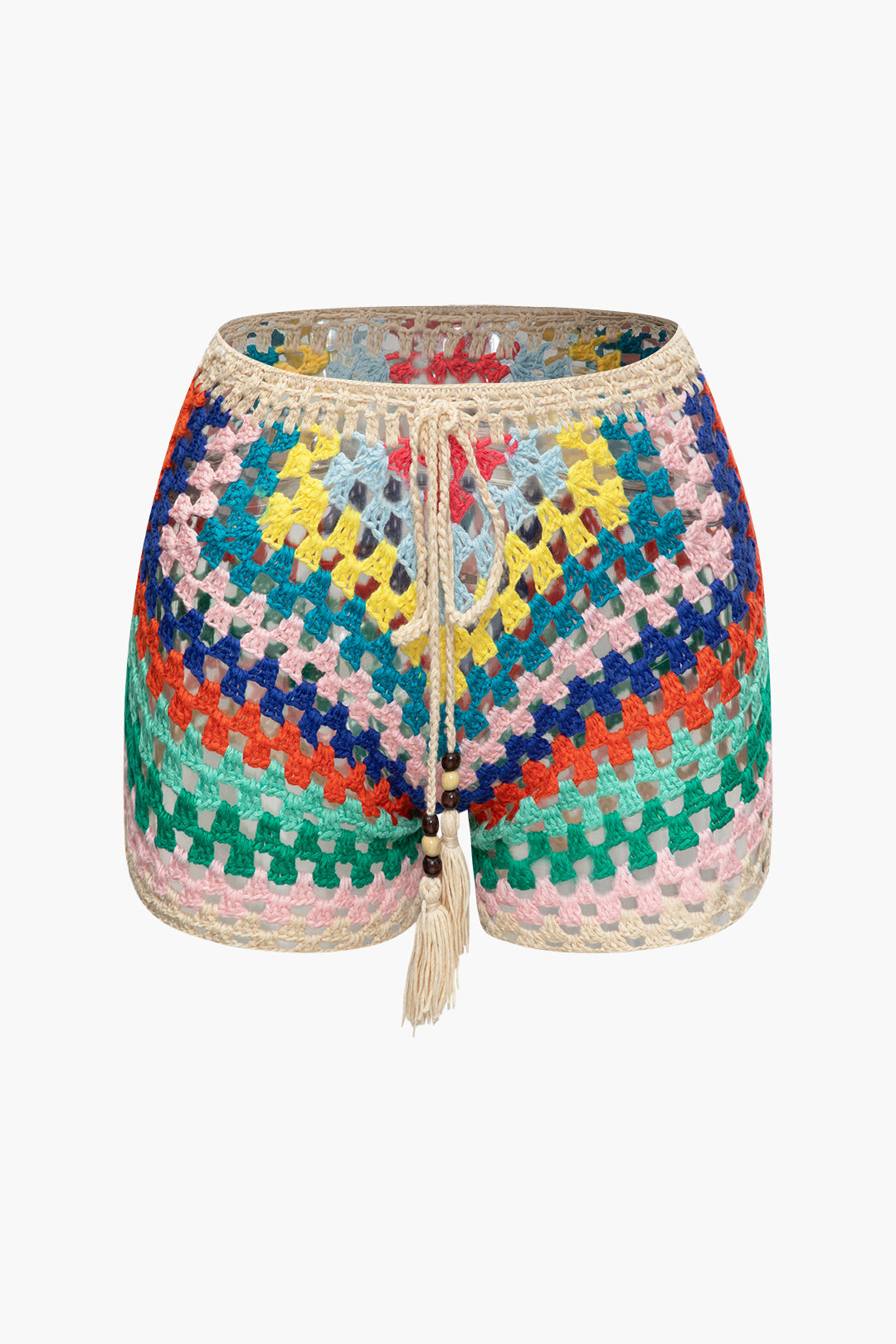 Conjunto Suéter Arcoíris Curvo Shorts Verano Elegante