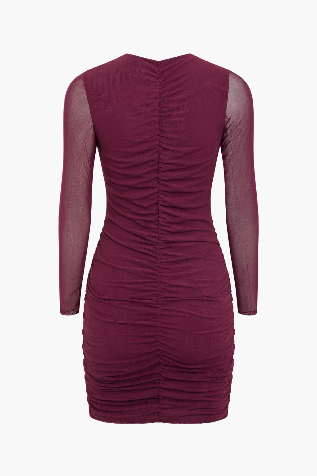 שמלת מיני עם שרוולים ארוכים וגזרות רשת 