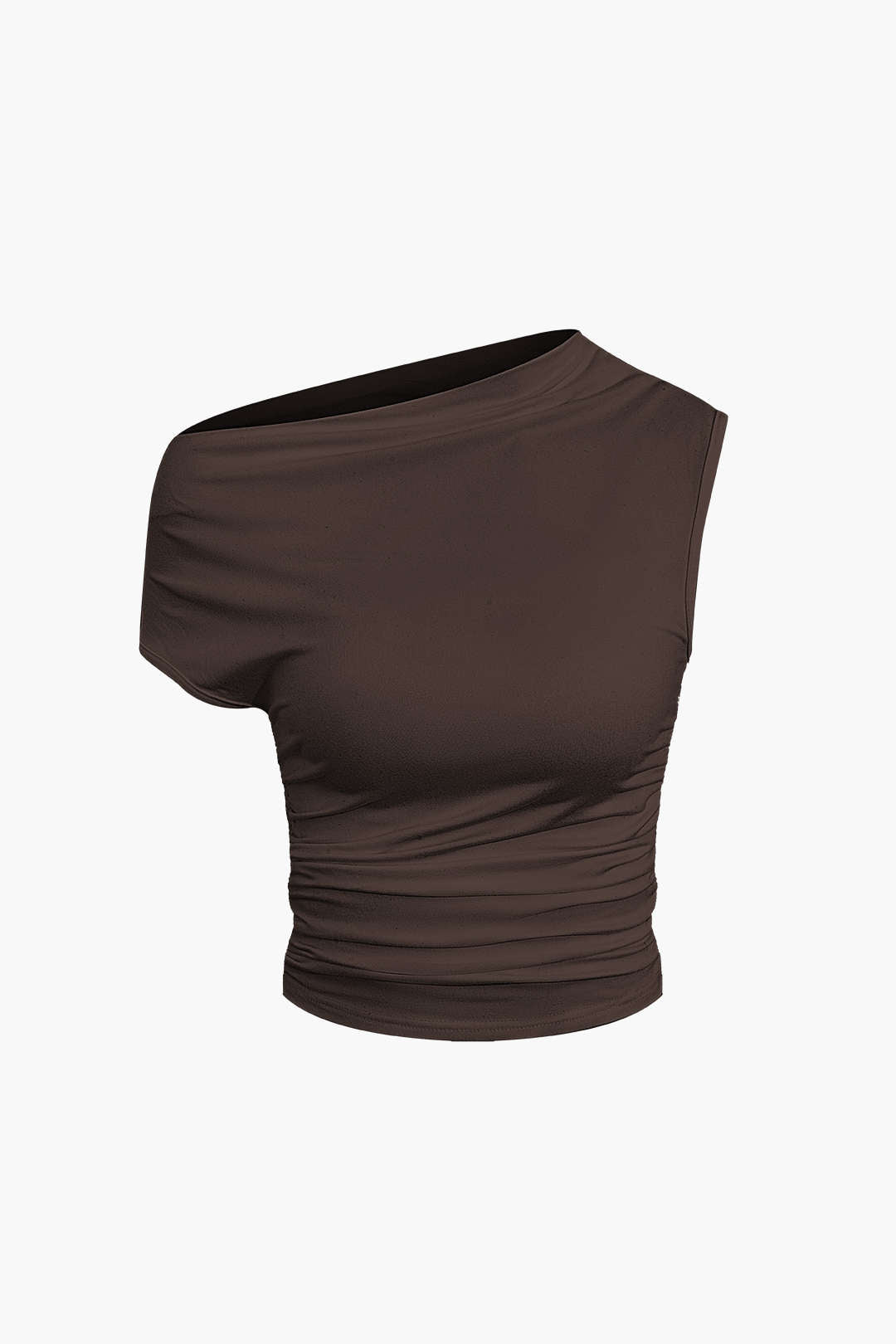 Conjunto Top Corto Asimétrico Y Falda Mini Atada Elegante