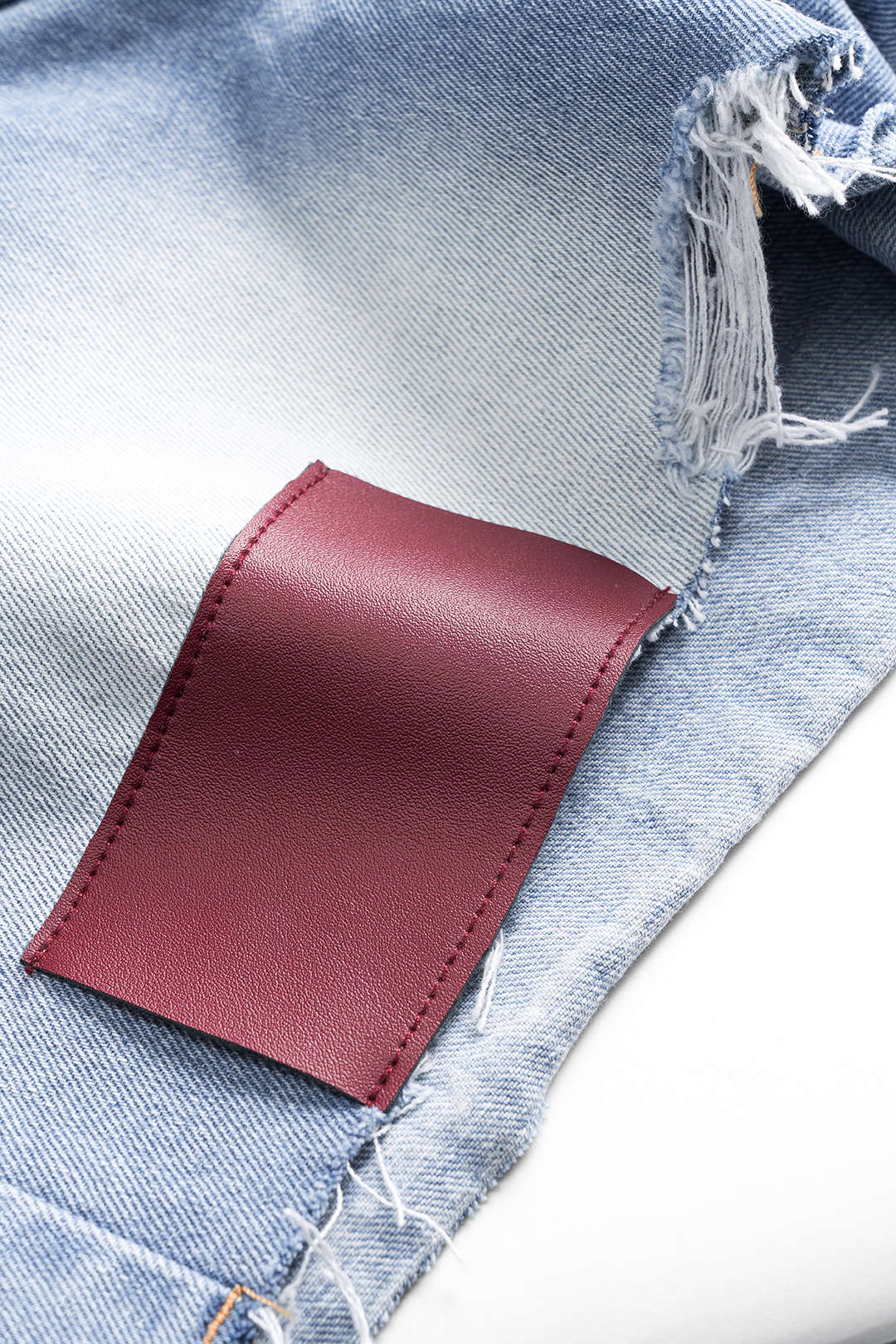 Shorts Vaqueros Denim Asimétricos Con Bolsillos Desgastados