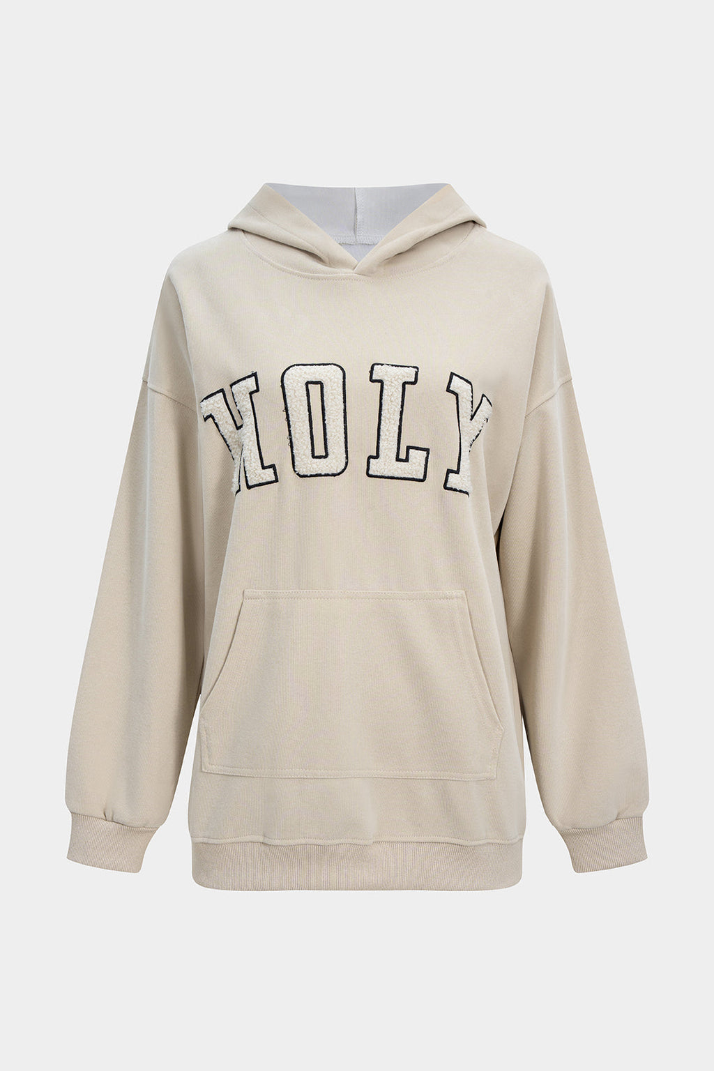 Letter Print Embroidery Hoodie