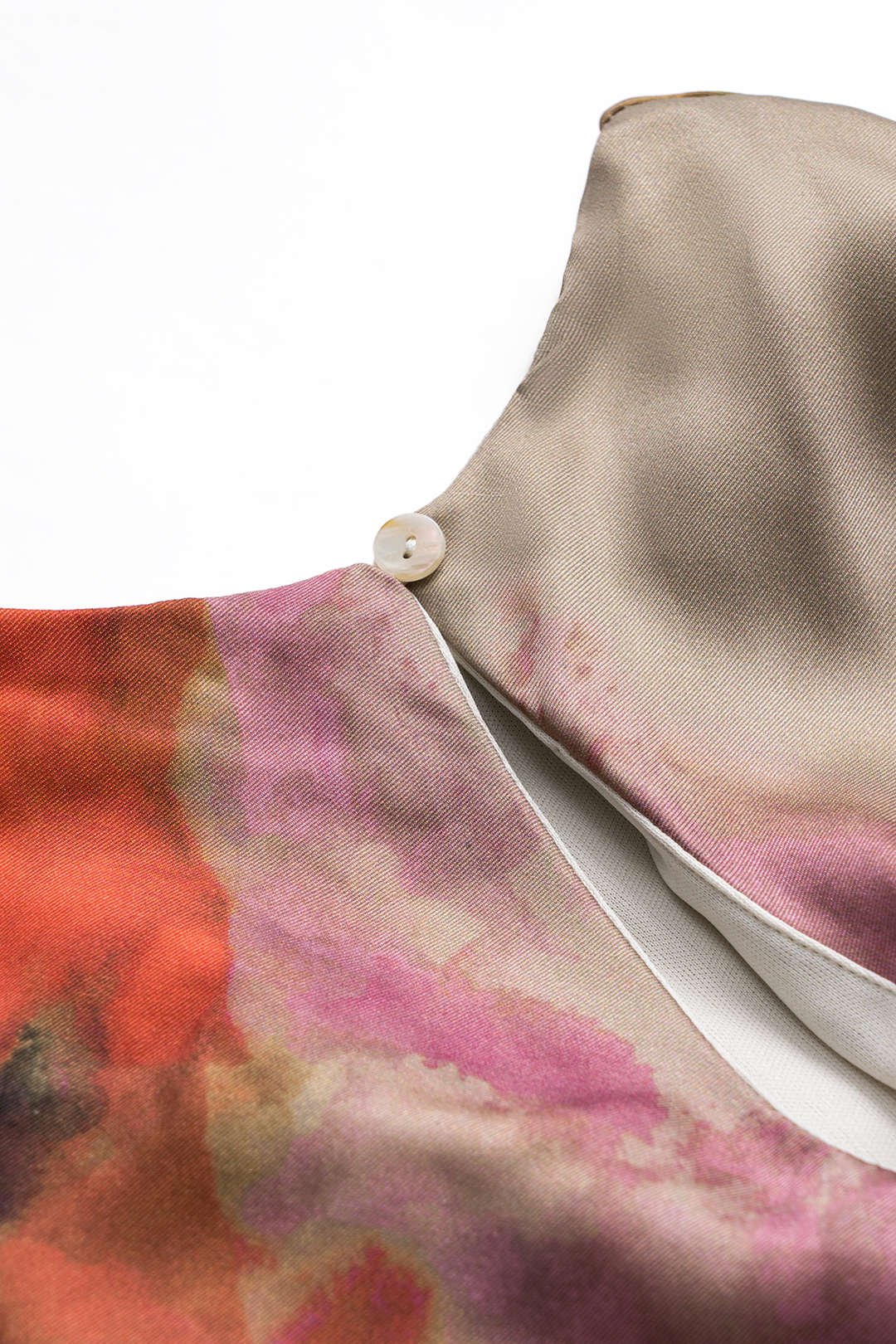 Vestido Midi Estampado Tie Dye Con Volantes Y Nudo Elegante