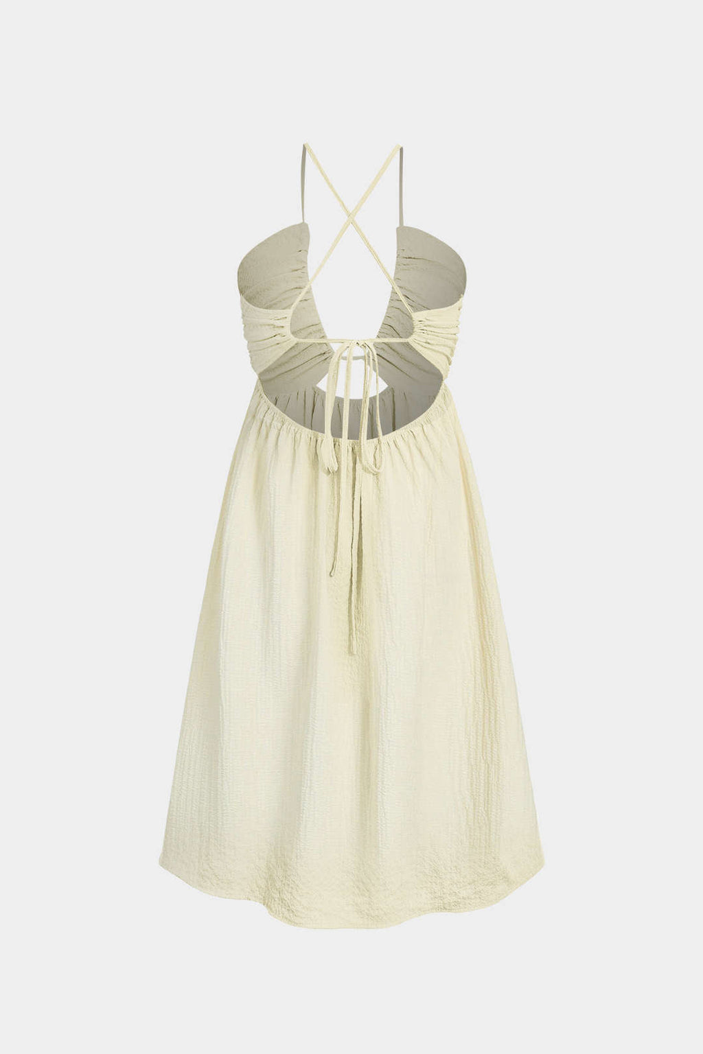 Vestido Midi Elegante Sin Espalda Abertura Escote En V