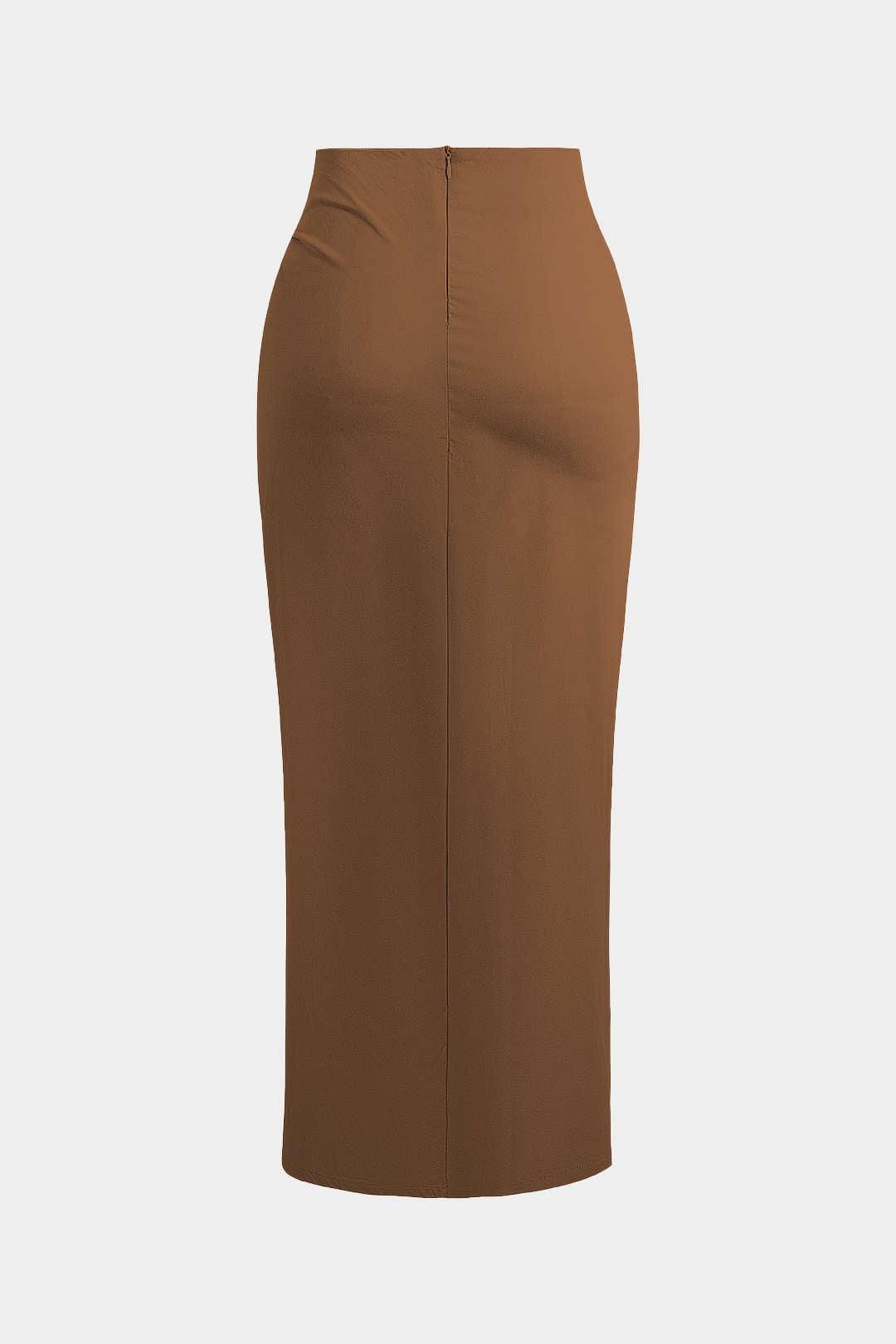 Falda Midi Asimétrica Nudo Twist Minimalista Elegante