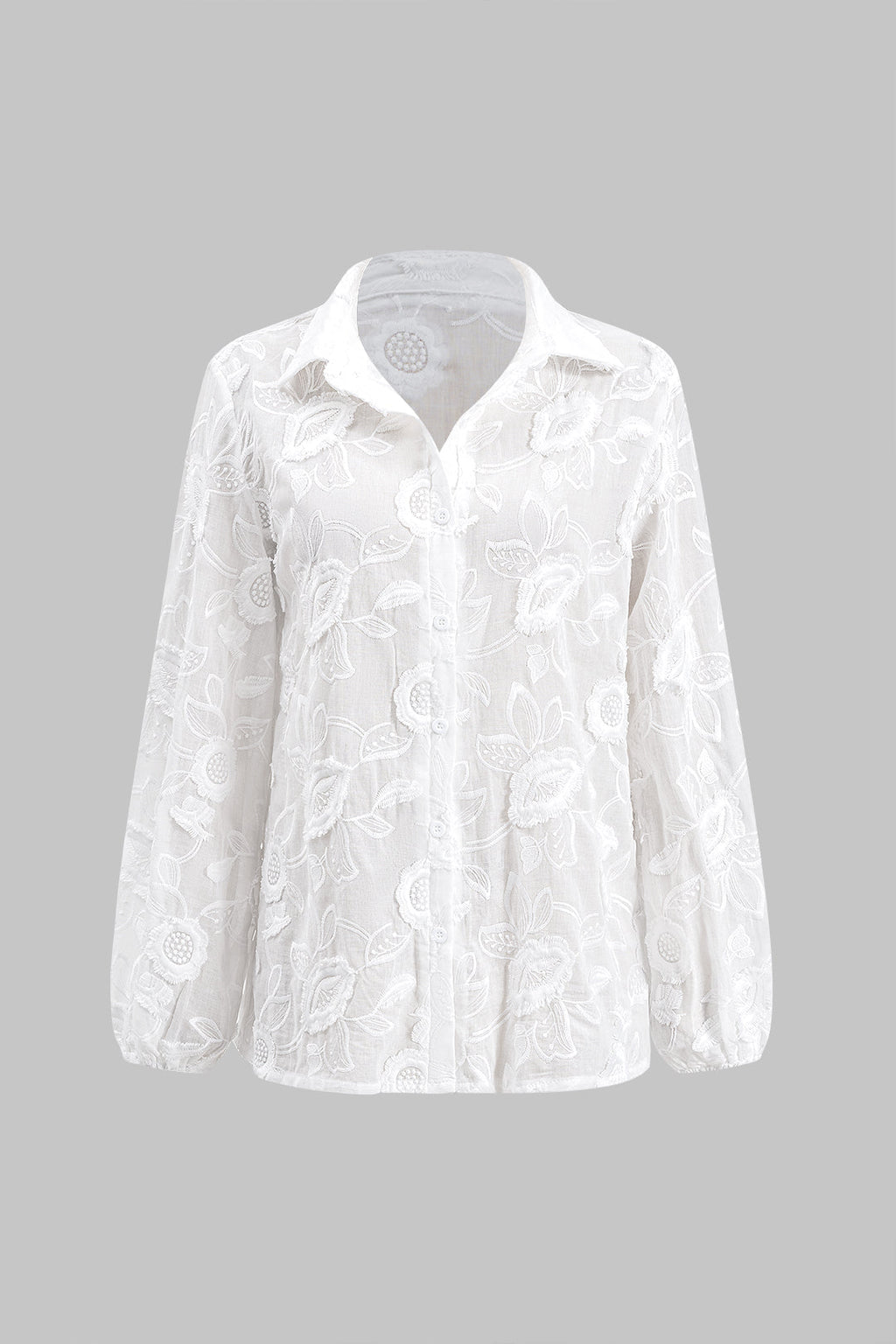 Conjunto Bordado de Blusa Manga Larga y Shorts Elegante