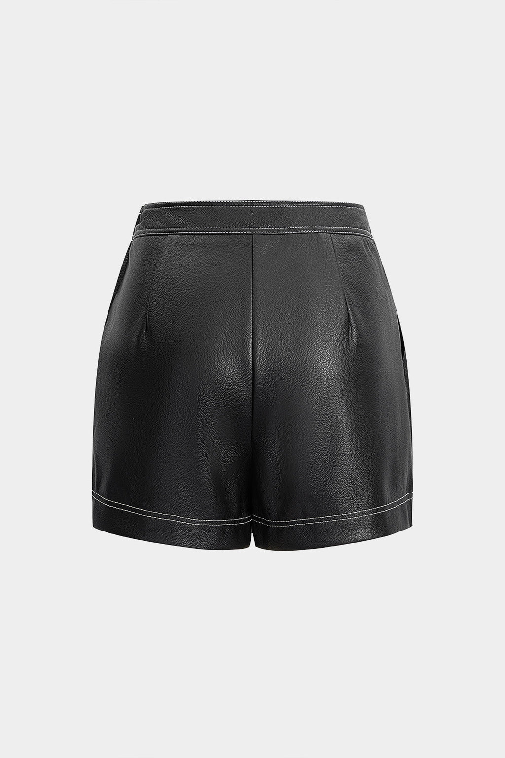 חצאית חצאית גבוהה דמוית עור 